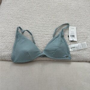 rip curl triangle ribbed bikini top
